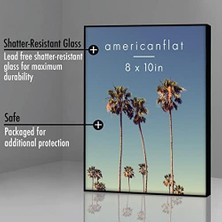 Önden Yükleme 8X10 Siyah Resim Çerçevesi - 6'lı Set - Kırılmaya Dayanıklı Camlı Ince Fotoğraf Çerçeveleri ve Yatay ve Dikey Ekran Için Açılır Şövale Standı