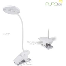 Şarj Edilebilir Klipsli Lamba - Masa Lambası ve Masa Lambası, LED Esnek Işık, Ayarlanabilir Boyun ve Kelepçe Dahil, Okuma, Iğne Işi, Dikiş, El Işi Için Doğal Gün Işığı Ampulleri