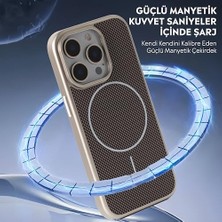 iPhone Karbon Fiber Görünümlü M-Safe Destekli Ultra Korumalı Slim Fit Kılıf (Gümüş, iPhone 16 Pro)