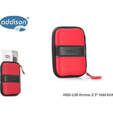 Addison Adisson HDD-136 Harddisk Kılıfı, Kırmızı, 2.5"
