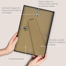 Resim Çerçevesi, 20,3 x 30,5 Cm, Kırılmaz Camlı, Duvar ve Masa Plakası Için Yatay ve Dikey Formatlar (2 Adet)