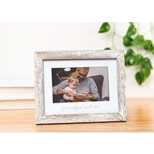 Pearhead Grandpa & Me Keepsake Rustik Resim Çerçevesi, Babalar Günü Hediyesi Büyükbaba Için Eskitilmiş