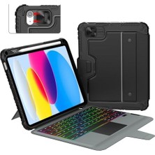 Nillkin iPad A16 11./ipad Için 10. Nesil Klavyeli Kılıf 10.9 Inç, Slayt Kamera Kapağı, iPad 10. Nesil Için 7 Renkli Arkadan Aydınlatmalı Çıkarılabilir Stand Klavye, Çoklu Dokunmatik Izleme Dörtgeni