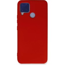 Esplendor Newface Realme C15 Kılıf Nano Içi Kadife Silikon - Kırmızı