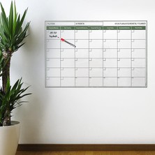 Kuhi Kuhı® Manyetik Yapışkanlı Bir Aylık Program Planlayıcı Takvim 85X56 cm
