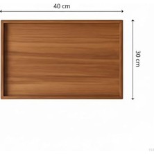 Vera Concept Store Ahşap Katlanabilir Yatak Tepsisi – Çok Amaçlı Servis ve Laptop Sehpası, Doğal Ahşap, 40X30 Cm, Yükseltilmiş Kenarlı