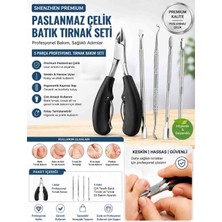 Shenzhen Premıum Paslanmaz Çelik Batık Tırnak Seti ve Profesyonel Kesici – 5 Parça Pedikür & Tırnak Bakım Kiti