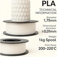 Pla+ Filament 1.75MM 1 kg - Soft Beyaz