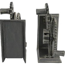 Design Toscano QH9631 Endüstriyel Dişli Steampunk Dekor Kitap Destekleri, 38 Cm, Ikili Set, Çok Renkli