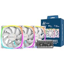 Ax 120MM - Pwm Fan - Sessiz Performans - Yüksek Hızlı 1600PWM - Hdb Rulmanlı Üst Düzey Dayanıklılık - Çarpıcı Dış Halka Argb Aydınlatma Tasarımı - 6x6 Fan Hub'lı 3'ü 1 Arada Paket