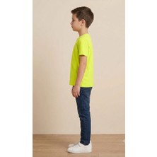 Erkek Çocuk Mavi T-Shirt | Yüksek Kalite %100 Pamuklu Dokuma