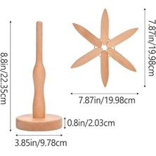 Ahşap Noel Ağacı Figürü, Doğal Renk, Kayın Ağacı, 22.35 cm Yükseklik, Masa Üstü Dekoratif Süs