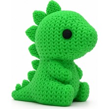 Yapı3D 🦖💚 Sevimli Dinozor Figürü Dekoratif Masa Süsü Mini Koleksiyon Oyuncağı Yeşil Renk Ev Ofis