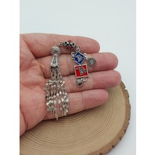 Yaşam Tohumu Gümüş Kaplama Alpaka Tesbih Püskülü (62456)