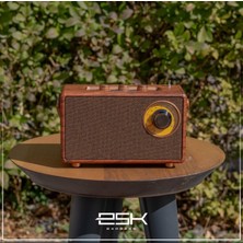 E-Sk Retro Ahşap Bluetooth Radyo – Helsinki Machine HS-1962 ”