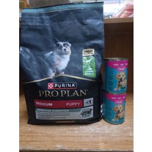 Purina Hassas Sindirime Sahip Orta Irk Yavru Köpek Kuru Mama Kuzu Etli 3 kg+2 ADET 4OO GRAM KUZU ETLİ KÖPEK KONSERVE