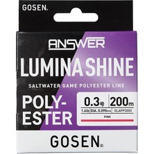 GOSEN Answer Lumına Shıne Saltwater Pink 200M Polyester Misina