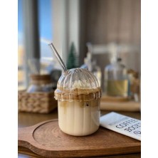 E-Sk Çizgi Kapaklı 430ML Pipetli Bardak Isıya Dayanıklı Eggglass Pinterest Bardak Kahve Sunum Bardağ
