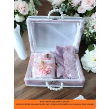 Hızlı Çeyiz 5 Parça Kadife Seccade Takımı Çeyizlik Bohça Sandıklı Gelin Damat Seti