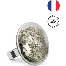 Pylones Cam Yüzük - Galet - Medium Paillettes Silver