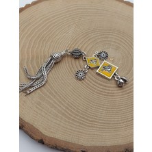 Yaşam Tohumu Gümüş Kaplama Alpaka Tesbih Püskülü (62464)