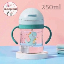 Empressco Sevimli 250ML Figürlü Bebek Su Şişesi, Pipetli Matara, Pratik ve Şık Tasarım