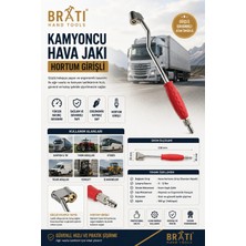 BRATİ HAND TOOLS Kamyoncu Hava Jakı Hortum Girişli Lastik Şişirme Jak