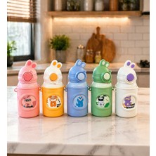 Empressco Sevimli Tavşan Tasarımlı Çocuk Çelik Termos, 500 Ml, Askılı, Sağlıklı ve Şık