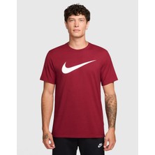 Nike Sportswear Icon Swoosh Erkek Kırmızı Pamuklu Tişört