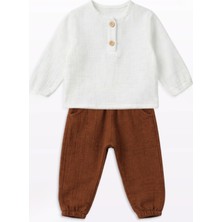 Lumbi Baby Müslin Kumaş Basic 2’li Bebek Takımı