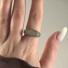 Deesse Latelier SILVER RENK TAŞLI OVAL YÜZÜK
