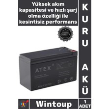 Wintoup #akü Tam Bakımsız Vrla Şarj Edilebilir Uzun Ömürlü Derin Döngü Güç Kaynağı Ups 12 V 7 Ah Kuru Akü