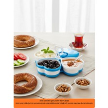 Hızlı Çeyiz Kalp Desenli Kahvaltı Seti 4 Lü