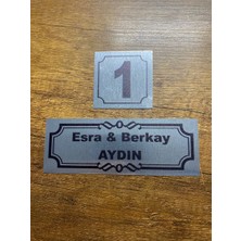 Outdoor One Kapı İsimliği Klasik Ev Dış Kapı İsimliği Çelik Kapı İsimliği Gümüş0008