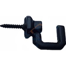 Raftan Topla Vidalı Kanca, Askı Büyük - 15X23MM, Siyah - 100 Adet