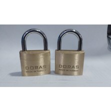 Doras Kilit Ersa Doras 40 Mm 2 li Sarı Pas Sistem Asma Kilit