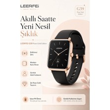 Lizbon Center Dokunmatik Ekranlı Rose Gold Akıllı Saat Kablosuz Şarj Özellikli Günlük Kullanım