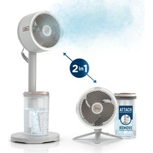 Shark Flexbreeze Promist Taşınabilir Buharlı Fan – Iç ve Dış Mekan Uyumlu, Beyaz