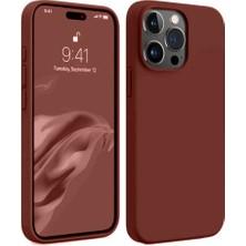 Raftan Topla Iphone 15 Pro Max Kılıf First Silikon - Bordo