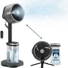Shark Flexbreeze Promist Taşınabilir Buharlı Fan – Iç ve Dış Mekan Uyumlu, Siyah