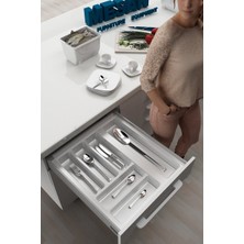 Mutfak Çekmece Içi Kaşıklık 39CM x 48CM Yanlar ve Boydan 4cm Kesilebilir, Beyaz