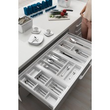Mutfak Çekmece Içi Kaşıklık 94CM x 48CM Yanlar ve Boydan 4cm Kesilebilir, Beyaz