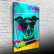 İşsevenler Pop Art Tarzı Turkuaz Tonlarda Dekoratif Kanvas Tablo 50 x 70