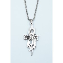 IDR Slipknot Gümüş Kaplama Örme Zincir Kolye