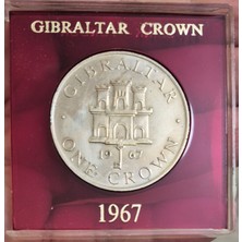 Banknoting Gibraltar 1 Crown 1967 Kutusunda 38,6 mm 28,47 Gr. Çil(-)