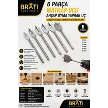 BRATİ HAND TOOLS 6 Parça Matkap Ucu Ahşap Oyma Yaprak Uç