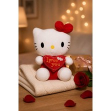Maks Toys Hello Kitty Peluş Oyuncak  & Kalp Yastıklı  & Uyku Arkadaşı 30 cm