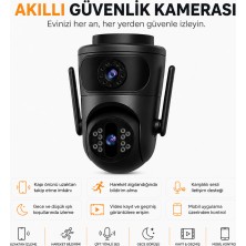 Ayers Akıllı Güvenlik Kamerası, Mobil Uygulama Kontrollü Kablosuz Kapı Önü Kamerası, Hareket Algılama Bildirimli, Karşılıklı Ses Iletişimli, Gece ve Düşük Işıkta Izleme Destekli, Video Kayıt