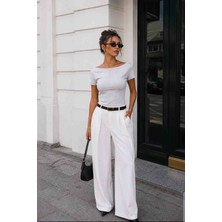 Trendol Fashion Life Kayık Yaka Omuzları Binmeli Bluz