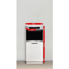 Kenyap Mutfak Ankastre Fırın & Kiler Dolabı 60 cm Parlak Beyaz ,kısa Boy 825340